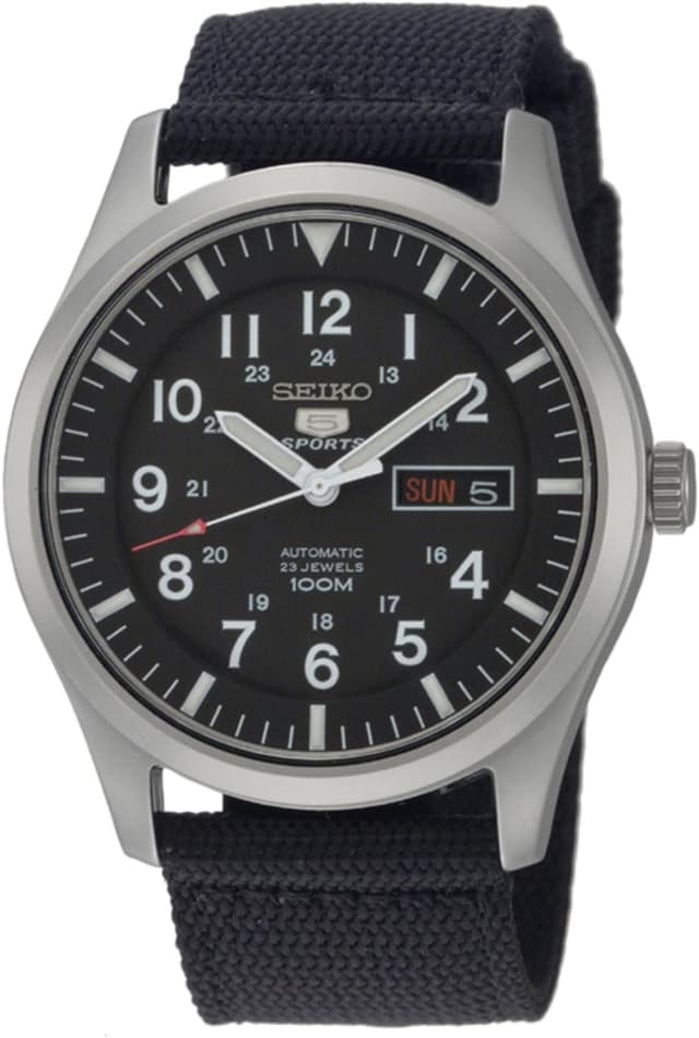 ساعت مچی مردانه Seiko اتوماتیک آنالوگ بند نایلونی مشکی مدل SNZG15 ساعت مچی مردانه Seiko اتوماتیک آنالوگ بند نایلونی مشکی مدل SNZG15