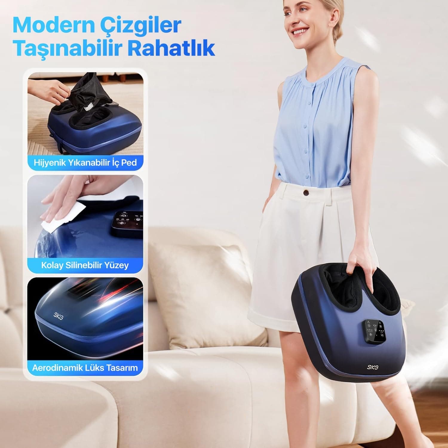 دستگاه ماساژ پا SKG مدل YS100 گرمایشی ریموتدار شیاتسو و فشار هوا دستگاه ماساژ پا SKG مدل YS100 گرمایشی ریموتدار شیاتسو و فشار هوا