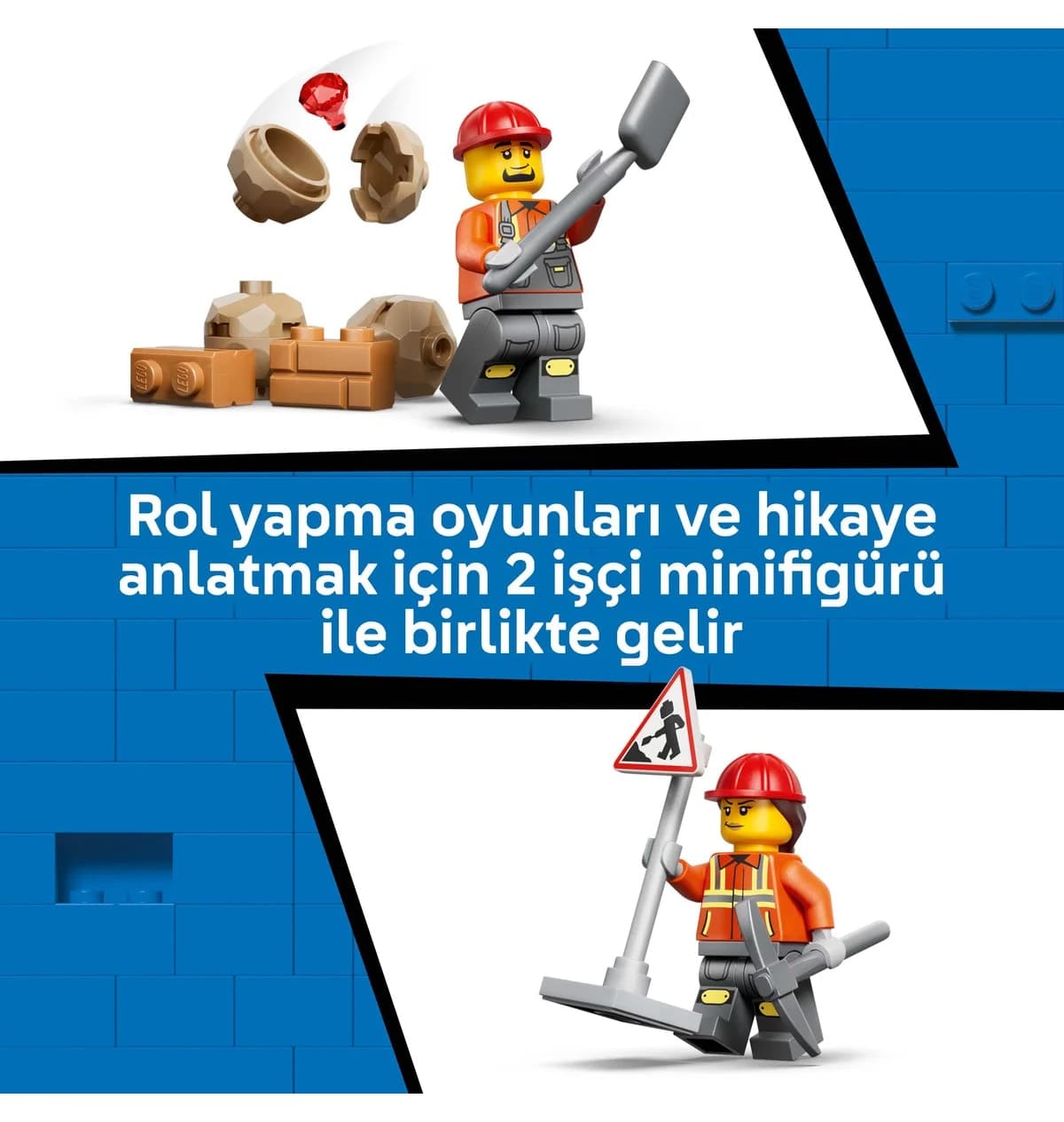 لگو City بیل مکانیکی و لودر زرد 301 قطعه مدل 60480 لگو City بیل مکانیکی و لودر زرد 301 قطعه مدل 60480