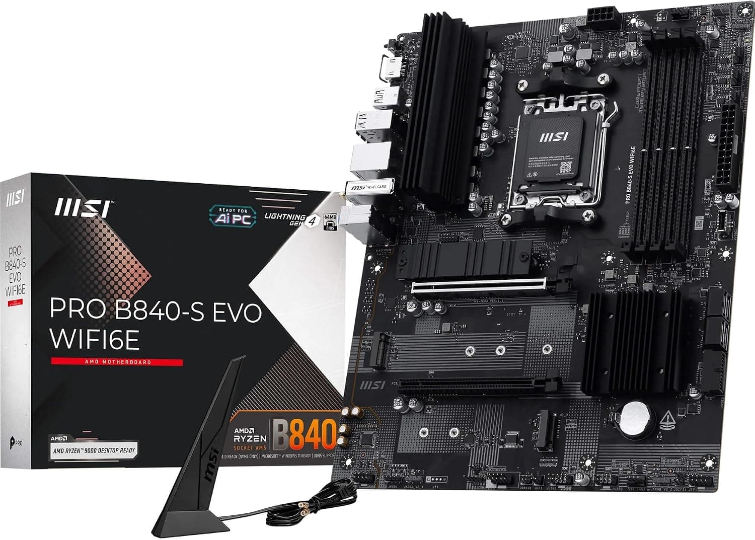 مادربرد MSI مدل PRO B840M-B با سوکت AM5 و فرم فاکتور mATX مادربرد MSI مدل PRO B840M-B با سوکت AM5 و فرم فاکتور mATX