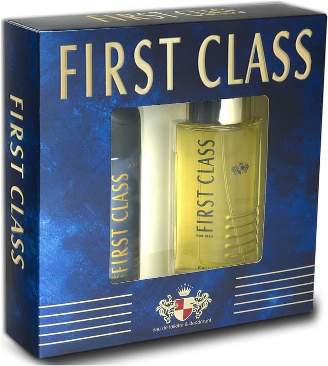 ست ادوتویلت و دئودورانت مردانه First Class، 100 ml و 150 ml ست ادوتویلت و دئودورانت مردانه First Class، 100 ml و 150 ml