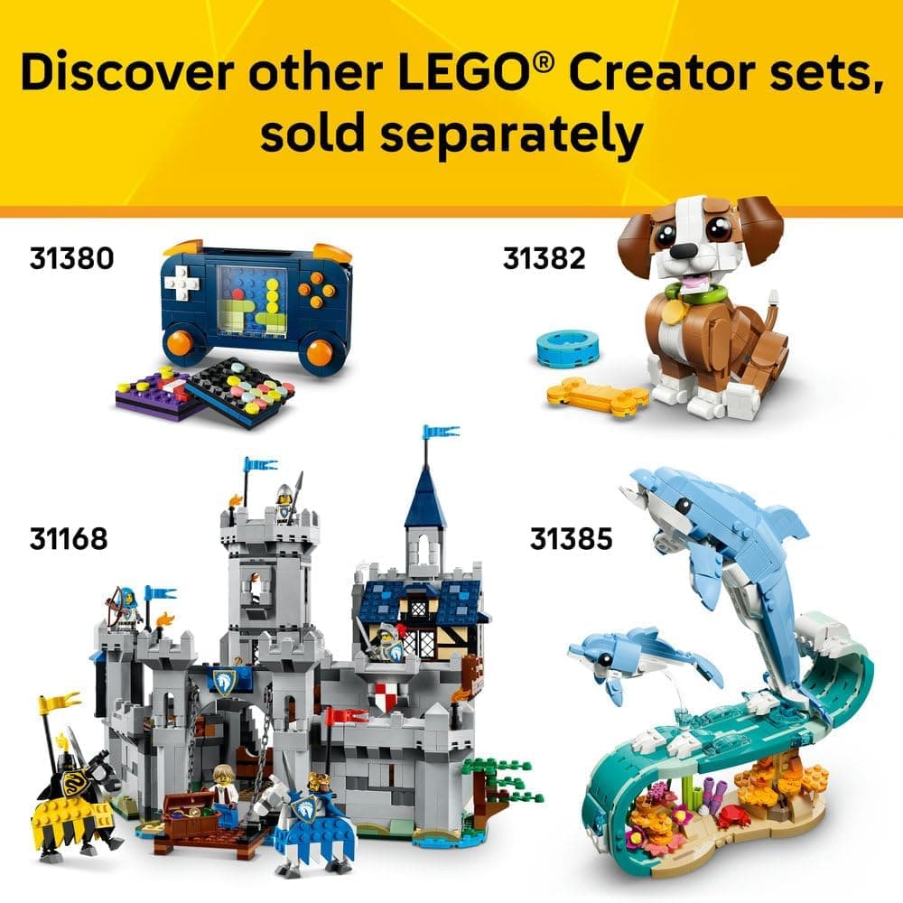 لگو Creator 3in1 Wild Animals مرغ مگسخوار رنگارنگ مدل 31384 لگو Creator 3in1 Wild Animals مرغ مگسخوار رنگارنگ مدل 31384