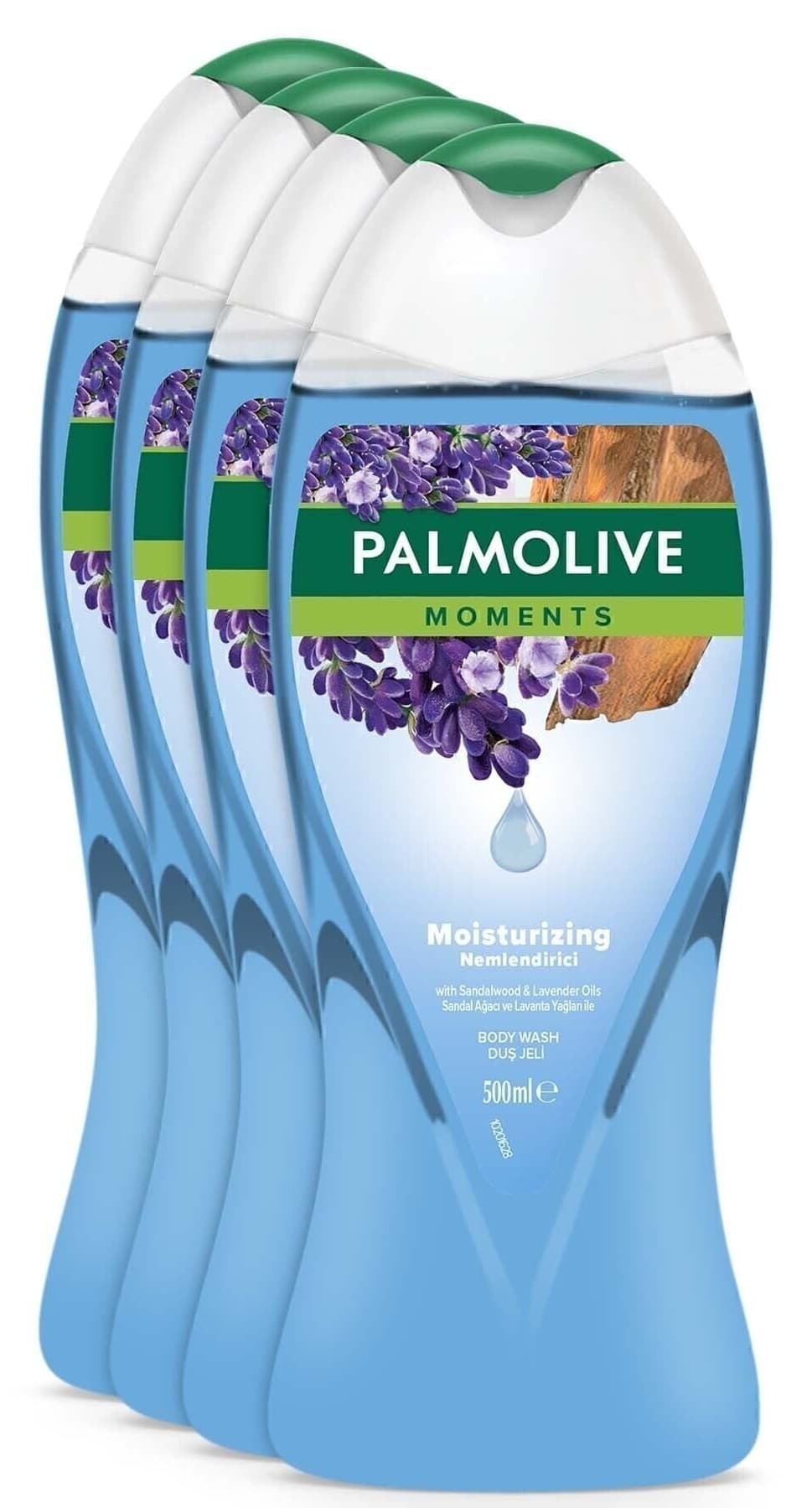 ژل حمام و دوش مرطوبکننده Palmolive Moments با روغن چوب صندل و اسطوخودوس 500 ml x4 + کیت سفری ژل حمام و دوش مرطوبکننده Palmolive Moments با روغن چوب صندل و اسطوخودوس 500 ml x4 + کیت سفری
