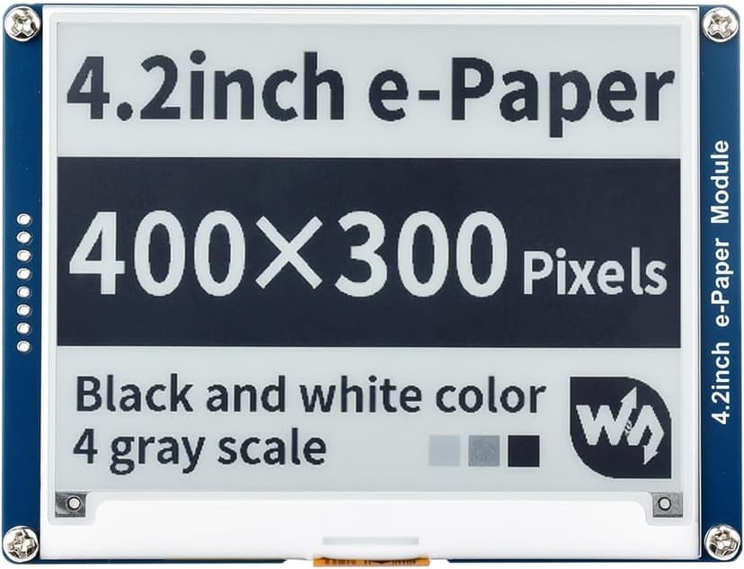 ماژول نمایشگر E-Paper کیت Waveshare 4.2 اینچ رزولوشن 400x300 با رابط SPI ماژول نمایشگر E-Paper کیت Waveshare 4.2 اینچ رزولوشن 400x300 با رابط SPI