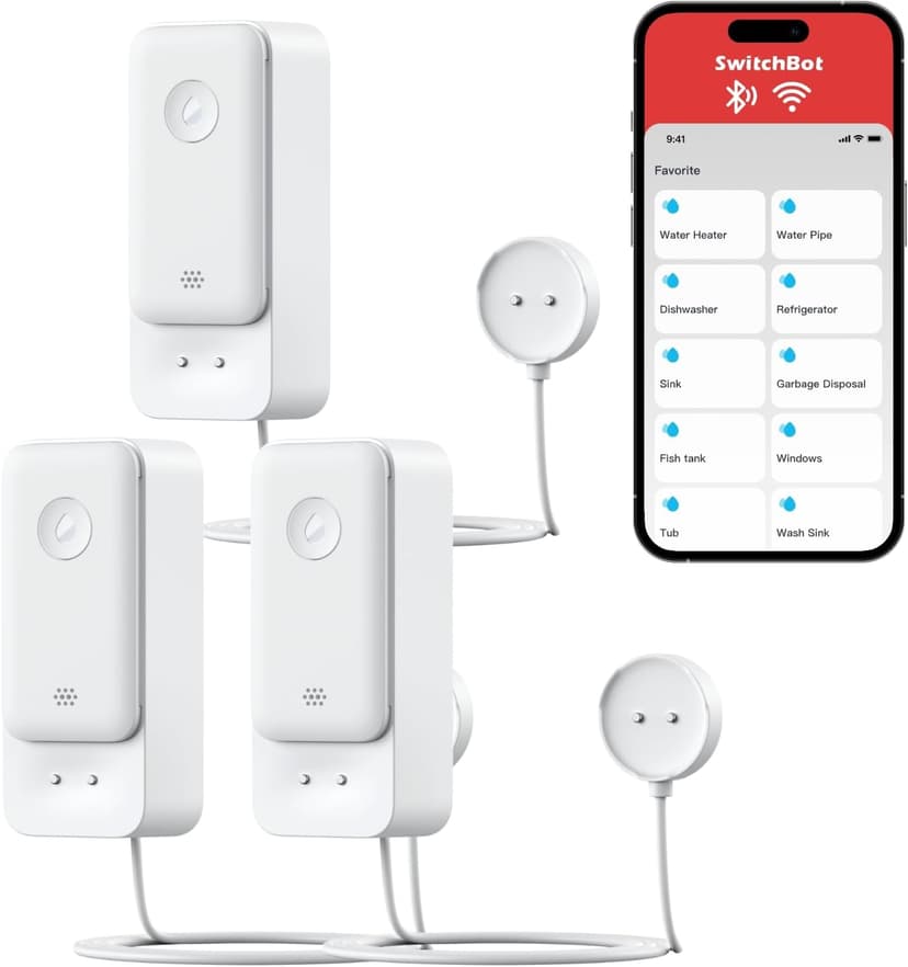 سنسور نشتی آب SwitchBot وایفای هوشمند قابل تنظیم سنسور نشتی آب SwitchBot وایفای هوشمند قابل تنظیم