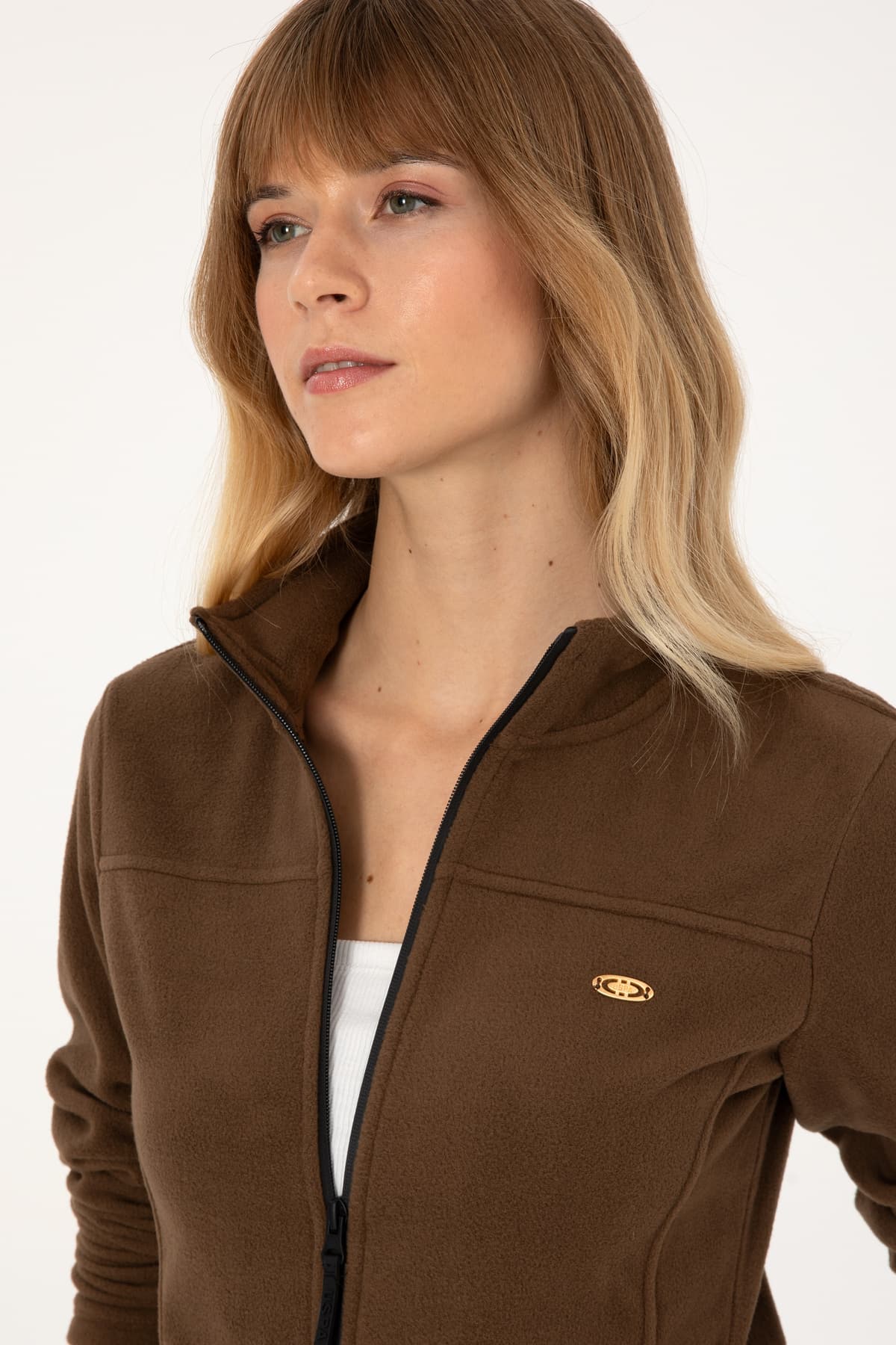 سوئیشرت پلار زنانه U.S. Polo Assn. قهوهای یقه ایستاده زیپدار مدل 50316729-VR029 سوئیشرت پلار زنانه U.S. Polo Assn. قهوهای یقه ایستاده زیپدار مدل 50316729-VR029