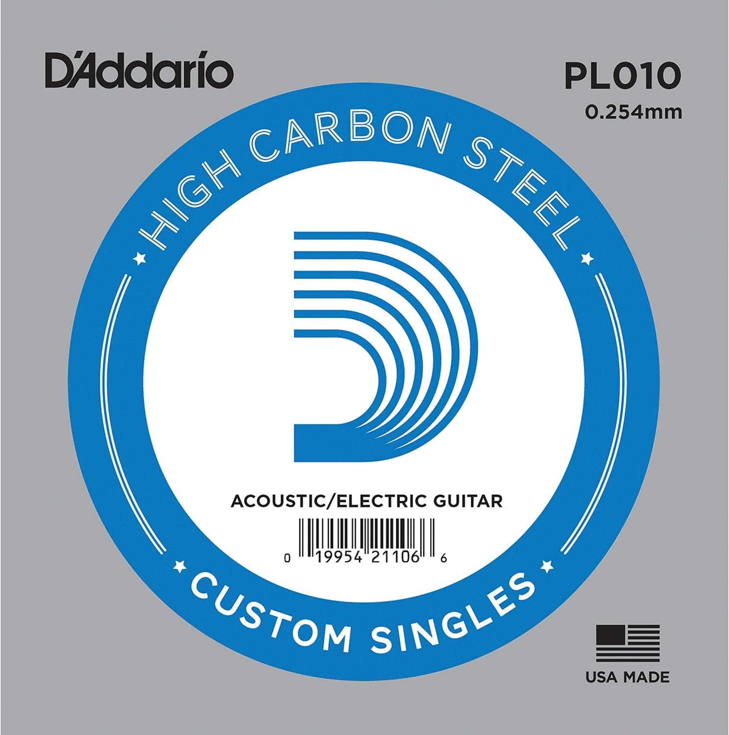 سیم تکی گیتار D'Addario الکتریک و آکوستیک نوت E (Mi) فولاد High Carbon Steel مدل PL010 سیم تکی گیتار D'Addario الکتریک و آکوستیک نوت E (Mi) فولاد High Carbon Steel مدل PL010