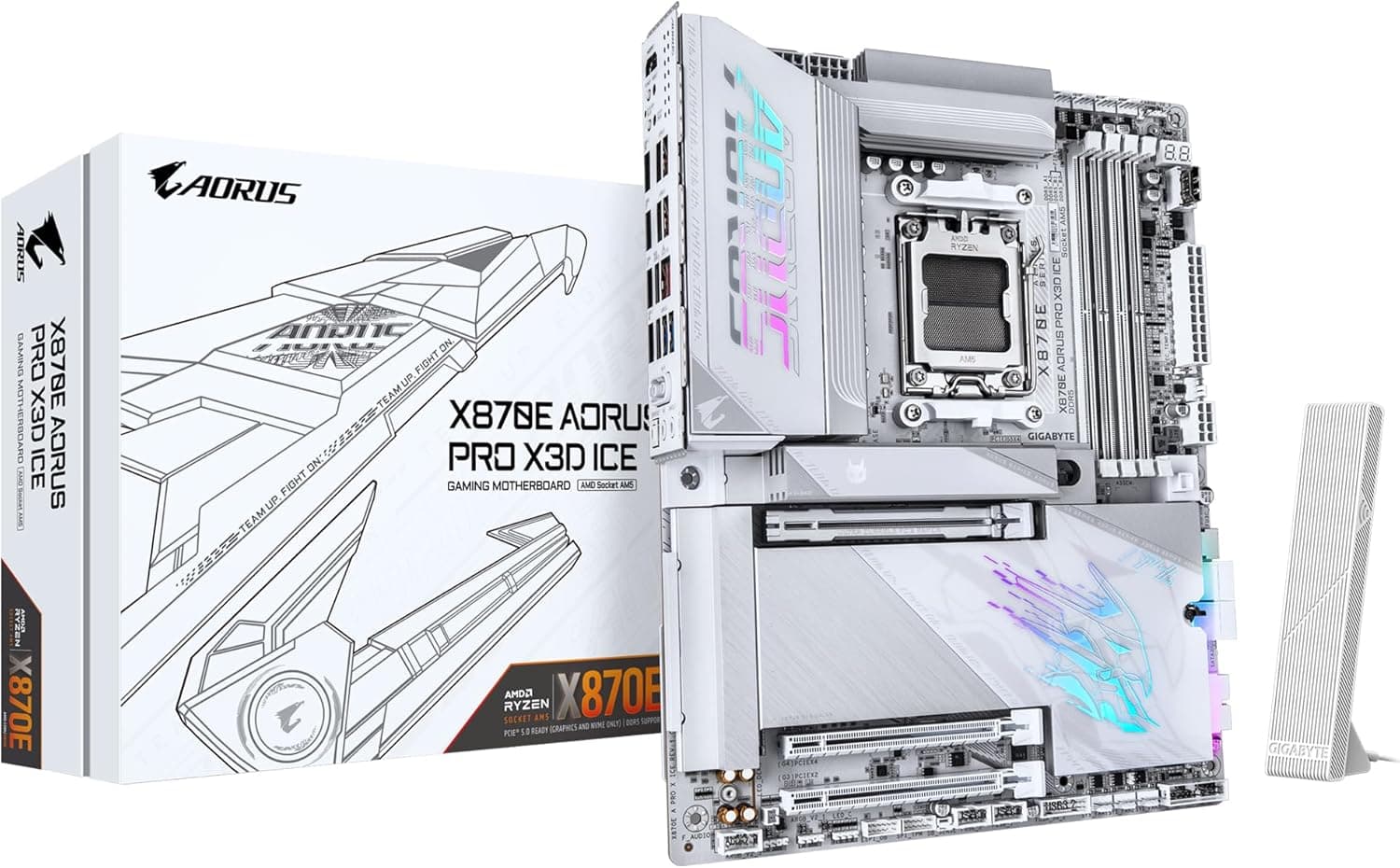 مادربرد GIGABYTE برای AMD AM5 فرم ATX مدل X870E A PRO X ICE مادربرد GIGABYTE برای AMD AM5 فرم ATX مدل X870E A PRO X ICE