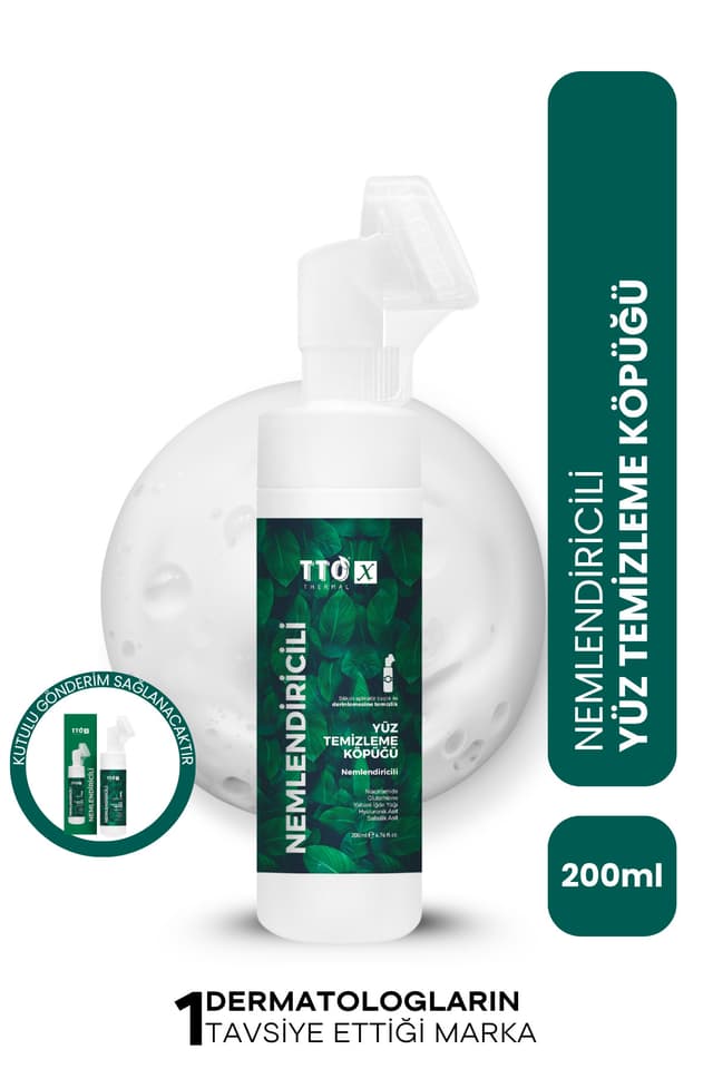 فوم شستوشوی صورت مناسب انواع پوست TTO مرطوبکننده حاوی اسید هیالورونیک 200 ml فوم شستوشوی صورت مناسب انواع پوست TTO مرطوبکننده حاوی اسید هیالورونیک 200 ml
