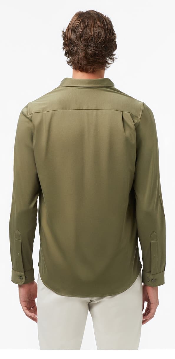 پیراهن مردانه Lacoste اسلیم فیت خاکی پیراهن مردانه Lacoste اسلیم فیت خاکی
