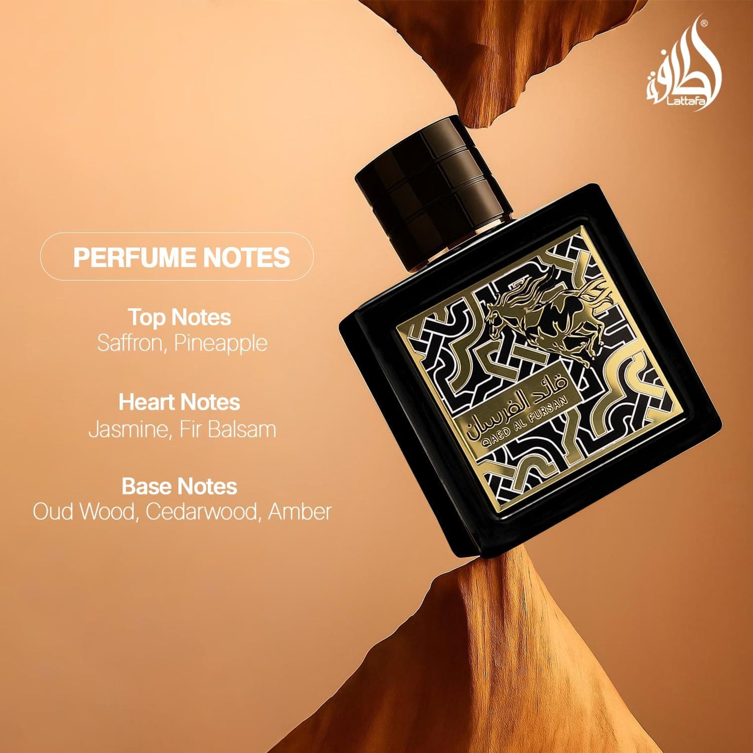 ادوپرفیوم Lattafa Qaed Al Fursan حجم 90ml ادوپرفیوم Lattafa Qaed Al Fursan حجم 90ml