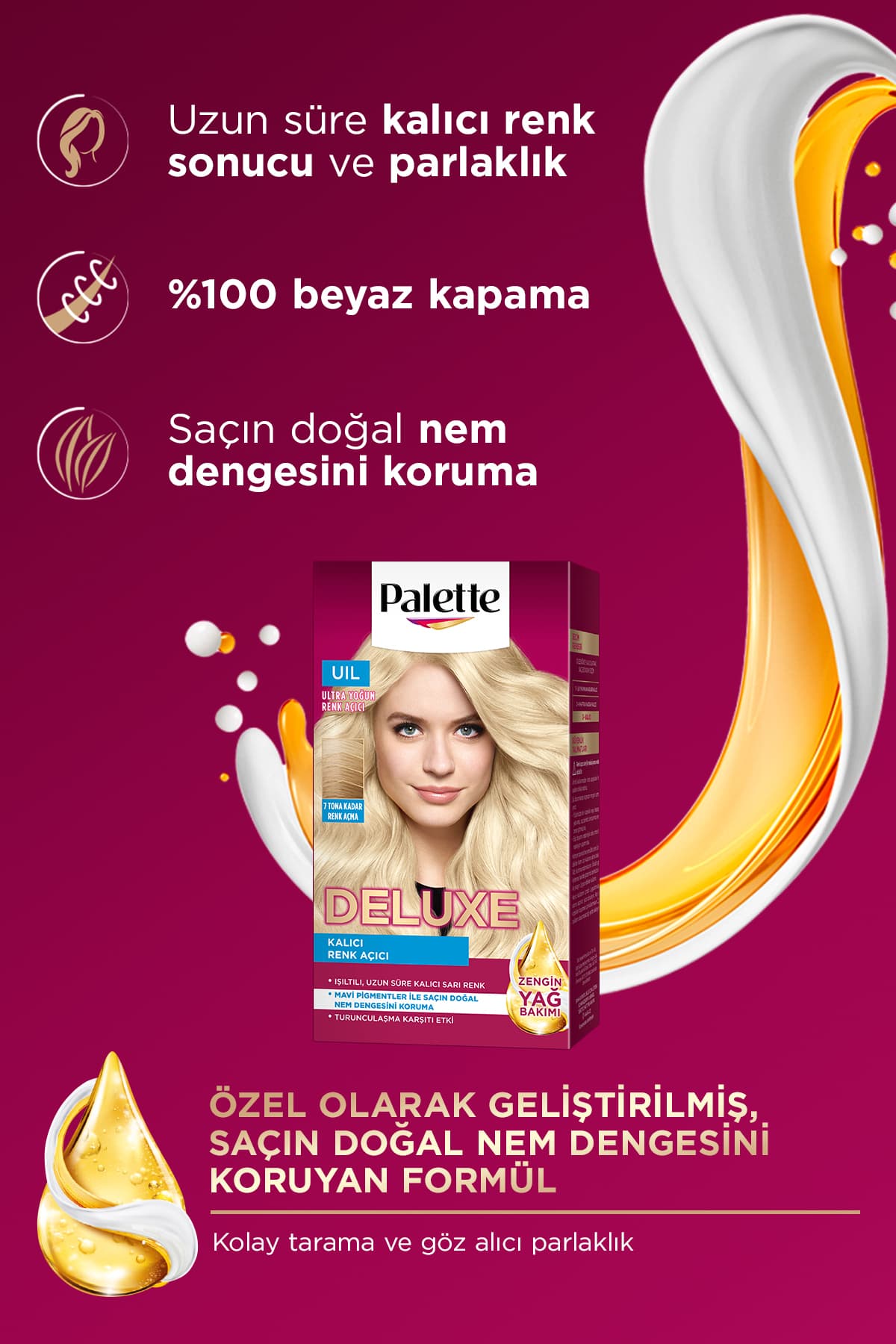 کیت ماسک مراقبت مو زنانه Palette Deluxe روشنکننده ضد نارنجیشدن با روغن غلیظ کیت ماسک مراقبت مو زنانه Palette Deluxe روشنکننده ضد نارنجیشدن با روغن غلیظ