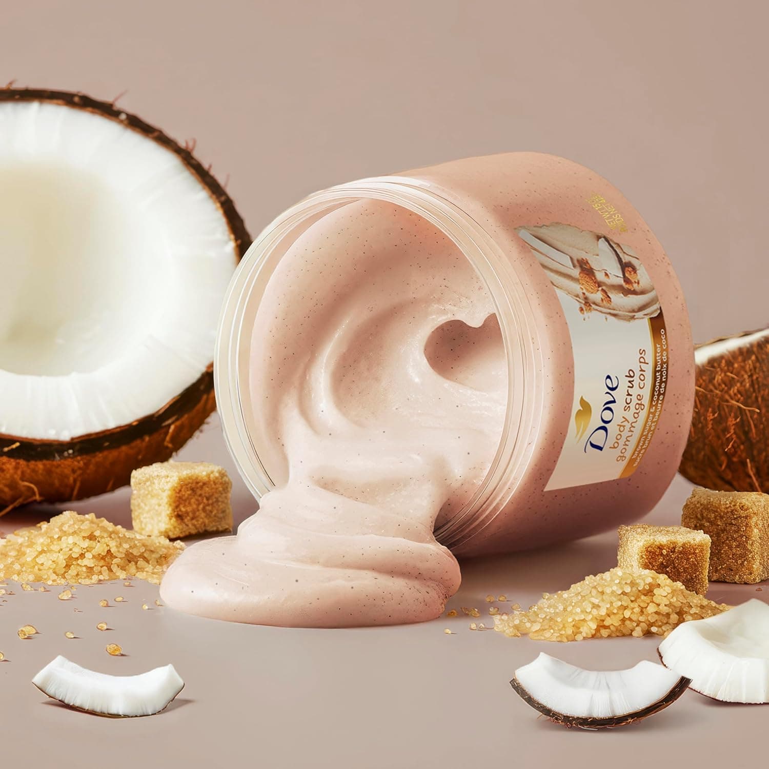 اسکراب بدن Dove با شکر قهوهای و کره نارگیل 15 oz اسکراب بدن Dove با شکر قهوهای و کره نارگیل 15 oz