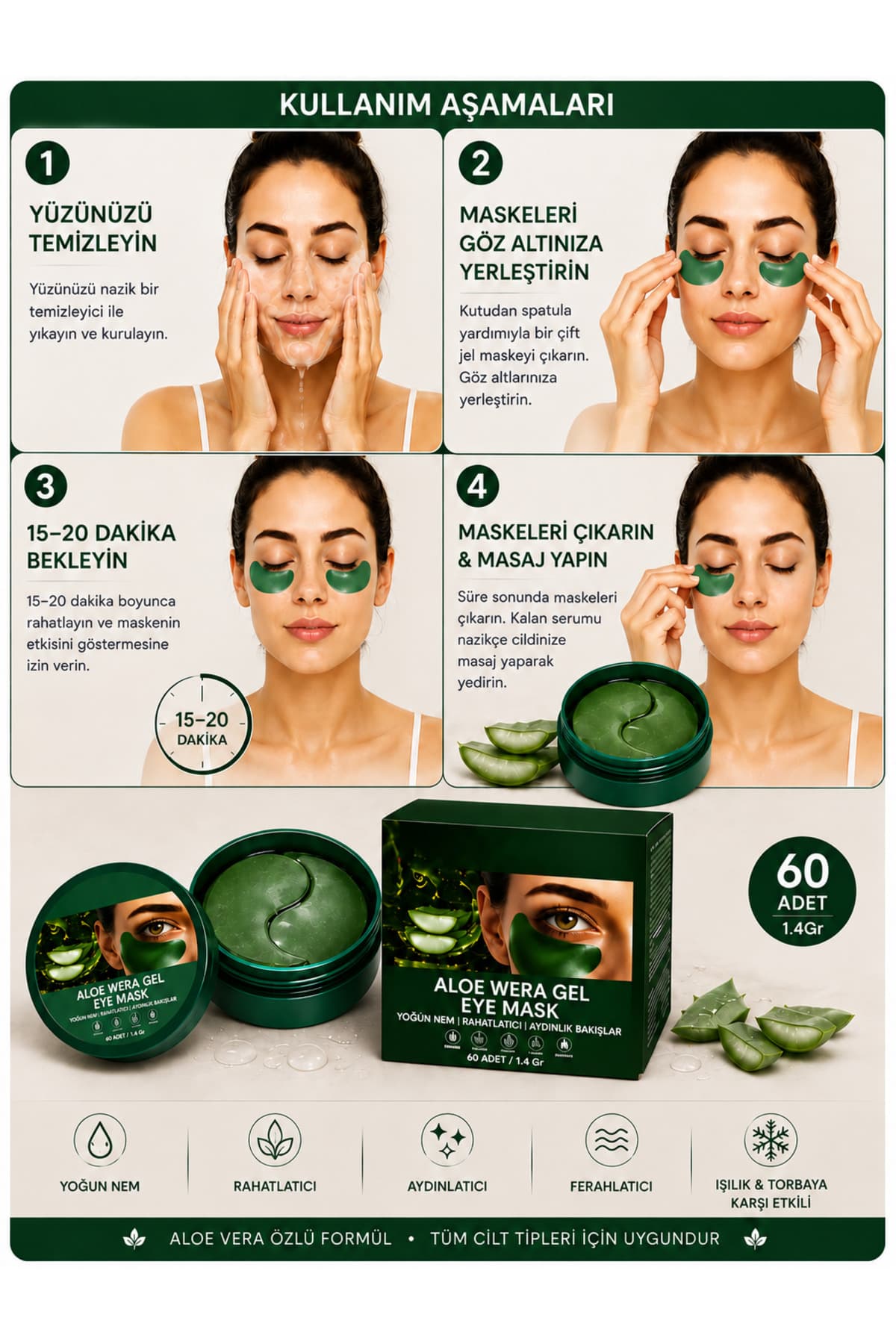 ماسک چشم Deep Passion با آلوئهورا و کلاژن سفتکننده 1.4g 60 عددی ماسک چشم Deep Passion با آلوئهورا و کلاژن سفتکننده 1.4g 60 عددی