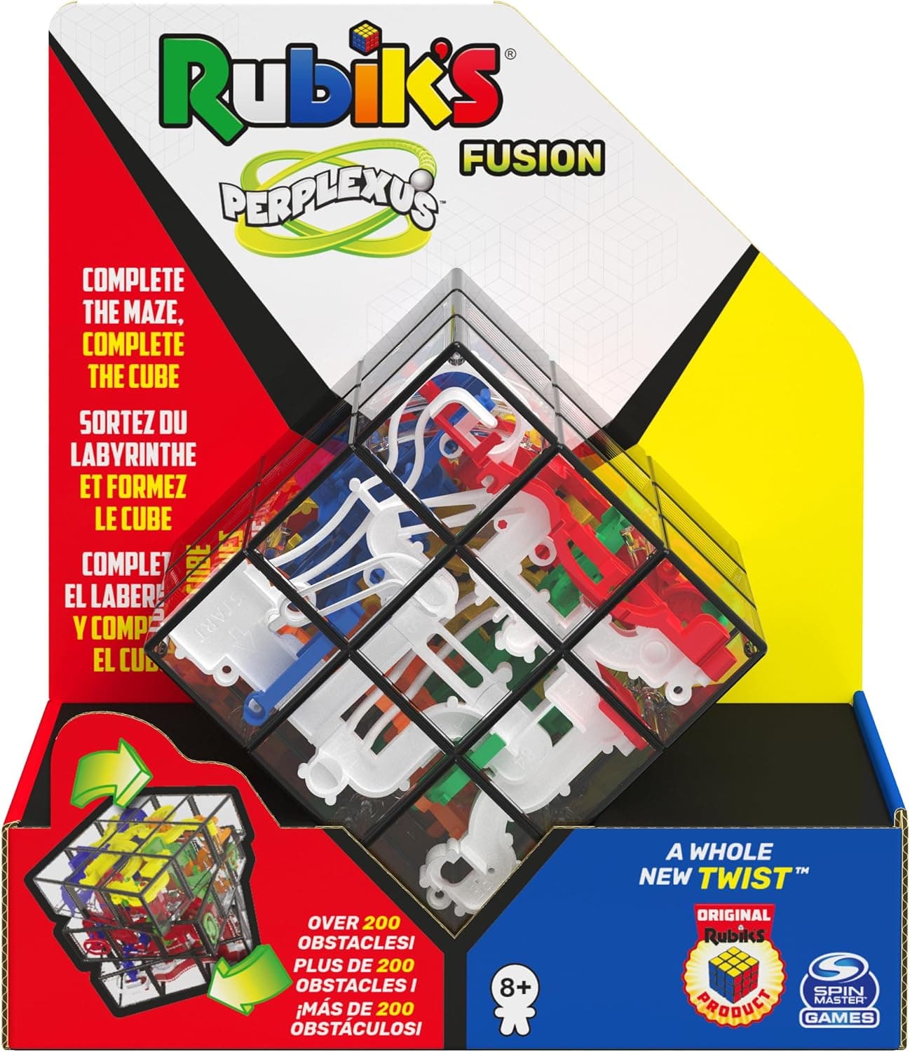 توپ پازل هزارتوی سهبعدی کودکان و بزرگسالان Spin Master Games مدل Rubik’s Perplexus Fusion 3x3 Gravity مناسب 8+ توپ پازل هزارتوی سهبعدی کودکان و بزرگسالان Spin Master Games مدل Rubik’s Perplexus Fusion 3x3 Gravity مناسب 8+