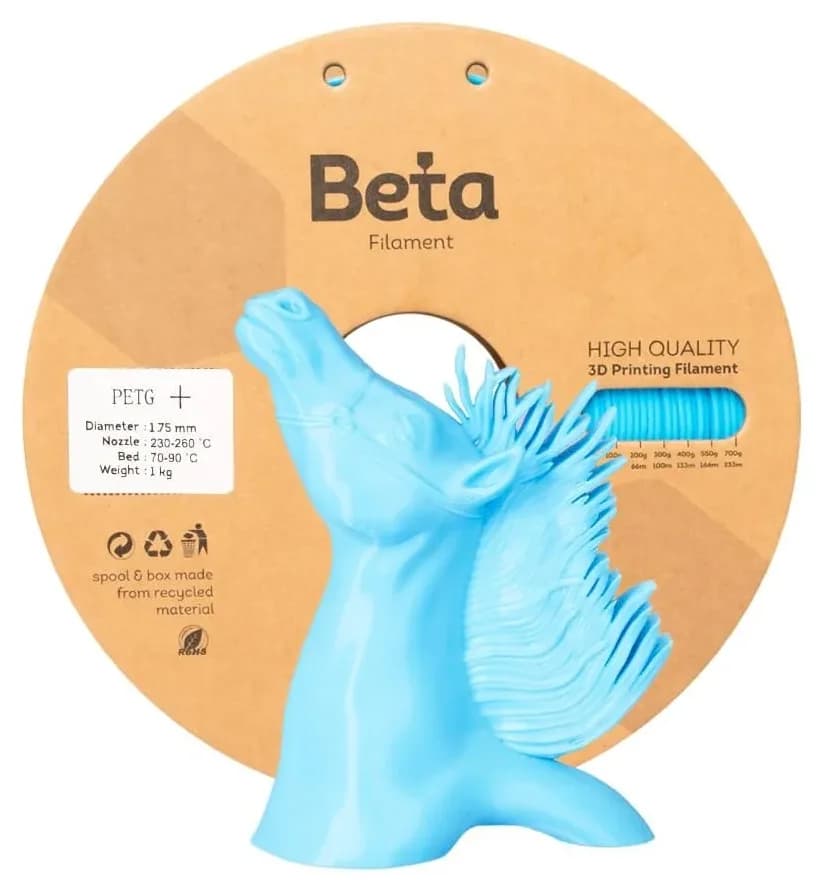 فیلامنت Beta Filament PETG+ آبی روشن فیلامنت Beta Filament PETG+ آبی روشن