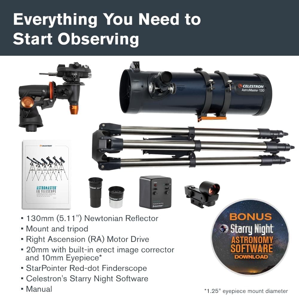 تلسکوپ Celestron AstroMaster مدل 130EQ-MD CL 31051 تلسکوپ Celestron AstroMaster مدل 130EQ-MD CL 31051