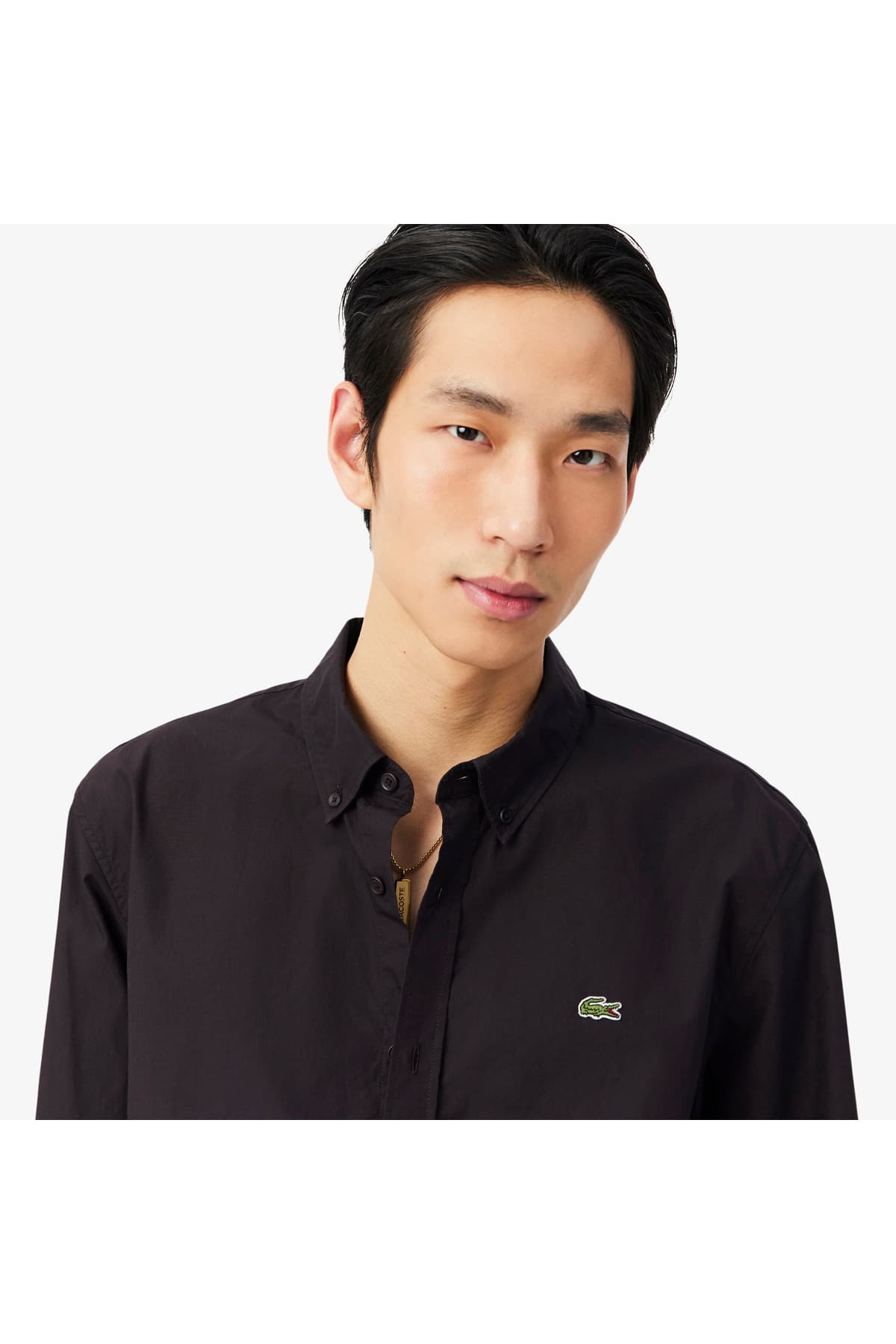 پیراهن مردانه Lacoste یقه دکمهدار قهوهای فیت معمولی پیراهن مردانه Lacoste یقه دکمهدار قهوهای فیت معمولی