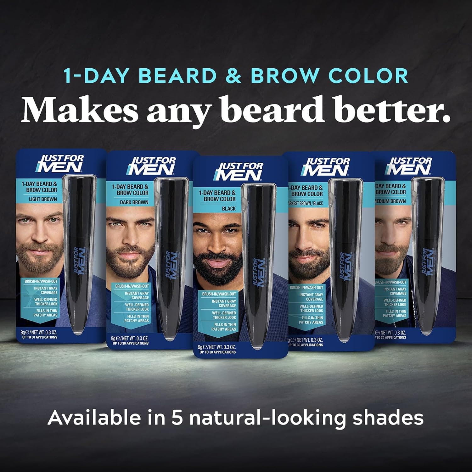 رنگ موقت ریش و ابرو مردانه Just for Men مدل 1-Day قهوهای تیره/مشکی رنگ موقت ریش و ابرو مردانه Just for Men مدل 1-Day قهوهای تیره/مشکی