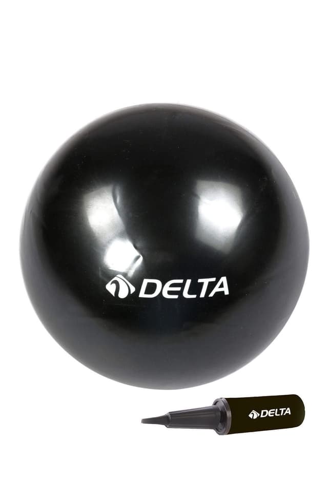 توپ تعادل و تمرین پیلاتس مشکی 25 cm Delta همراه با پمپ توپ پیلاتس توپ تعادل و تمرین پیلاتس مشکی 25 cm Delta همراه با پمپ توپ پیلاتس