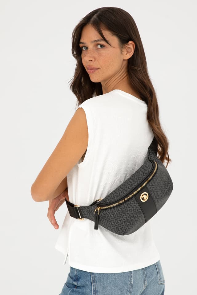 کیف کمری زنانه U.S. Polo Assn. مشکی مدل 50293693-VR046 کیف کمری زنانه U.S. Polo Assn. مشکی مدل 50293693-VR046