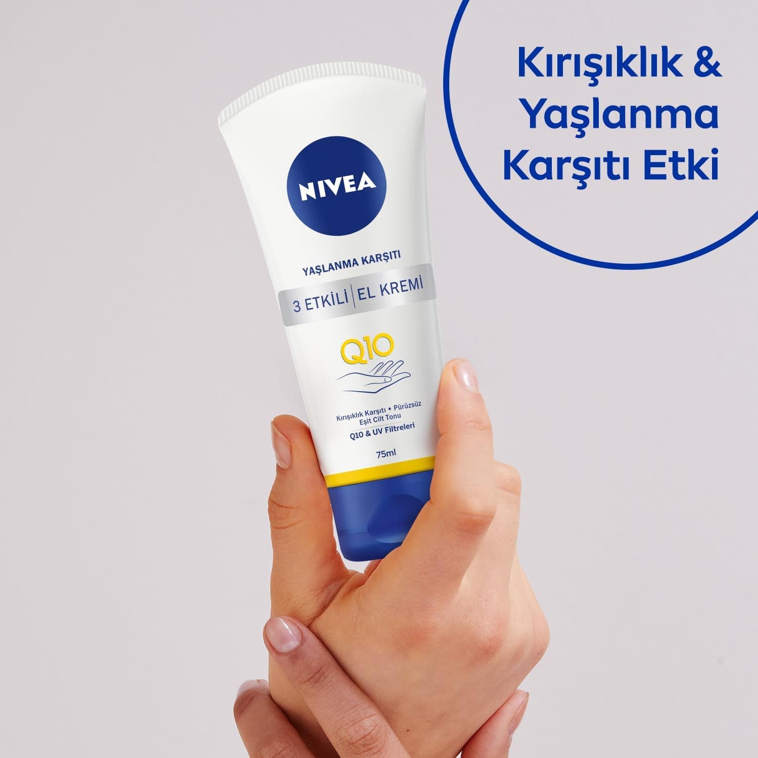 کرم دست NIVEA ضد پیری 3 اثره Q10 مرطوبکننده قوی 75 ml کرم دست NIVEA ضد پیری 3 اثره Q10 مرطوبکننده قوی 75 ml
