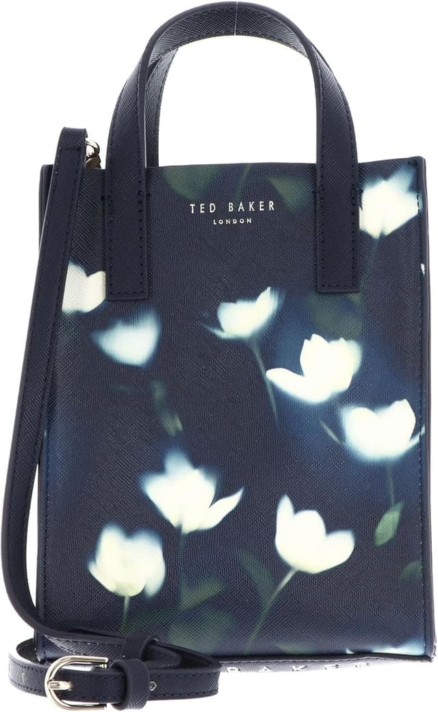 کیف توت زنانه Ted Baker سرمهای با طرح گل مینی مدل Tualipa Icon کیف توت زنانه Ted Baker سرمهای با طرح گل مینی مدل Tualipa Icon
