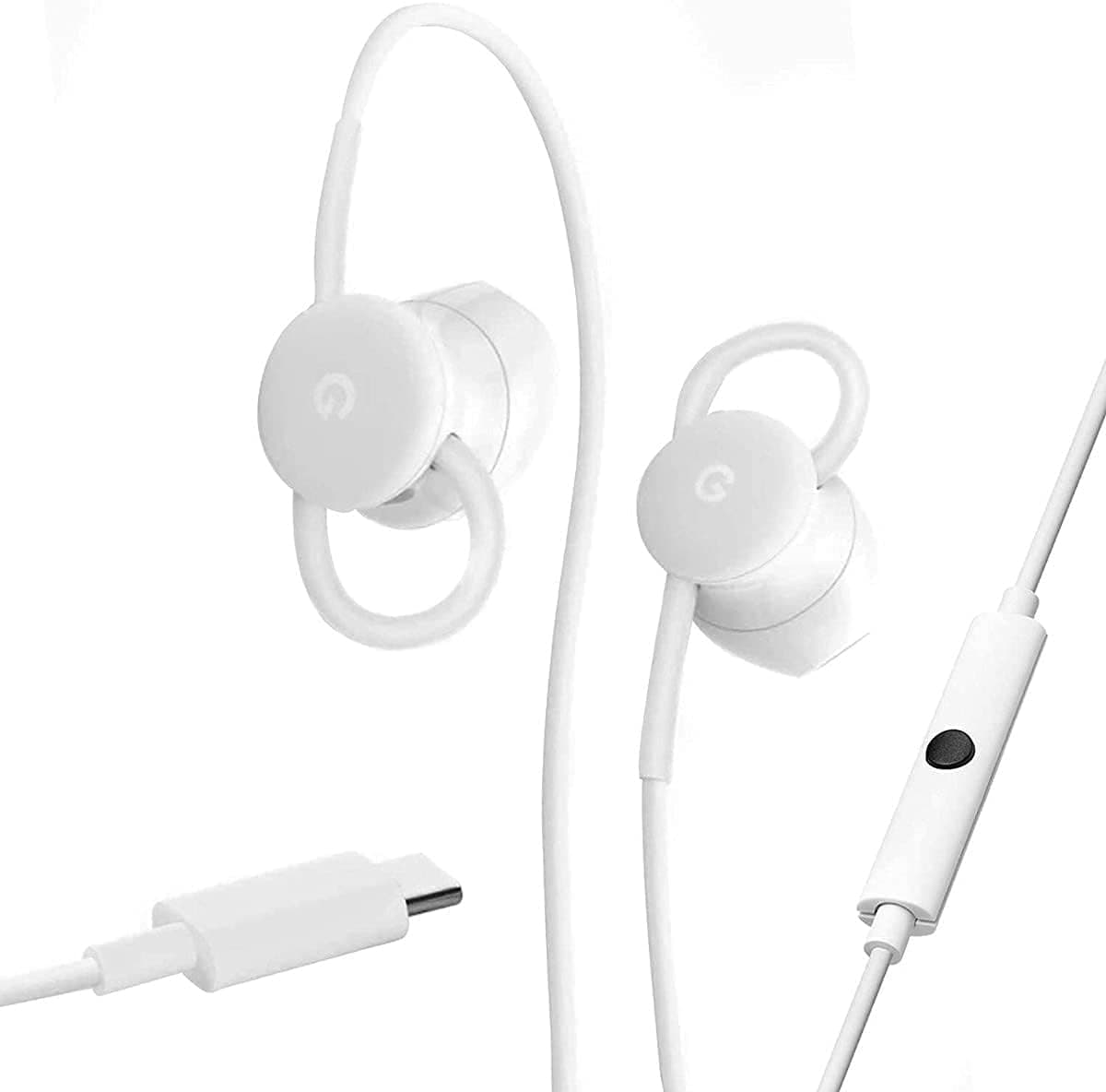 ایرباد سیمی Google USB-C مناسب Pixel دارای میکروفون و کنترل صدا سفید ایرباد سیمی Google USB-C مناسب Pixel دارای میکروفون و کنترل صدا سفید