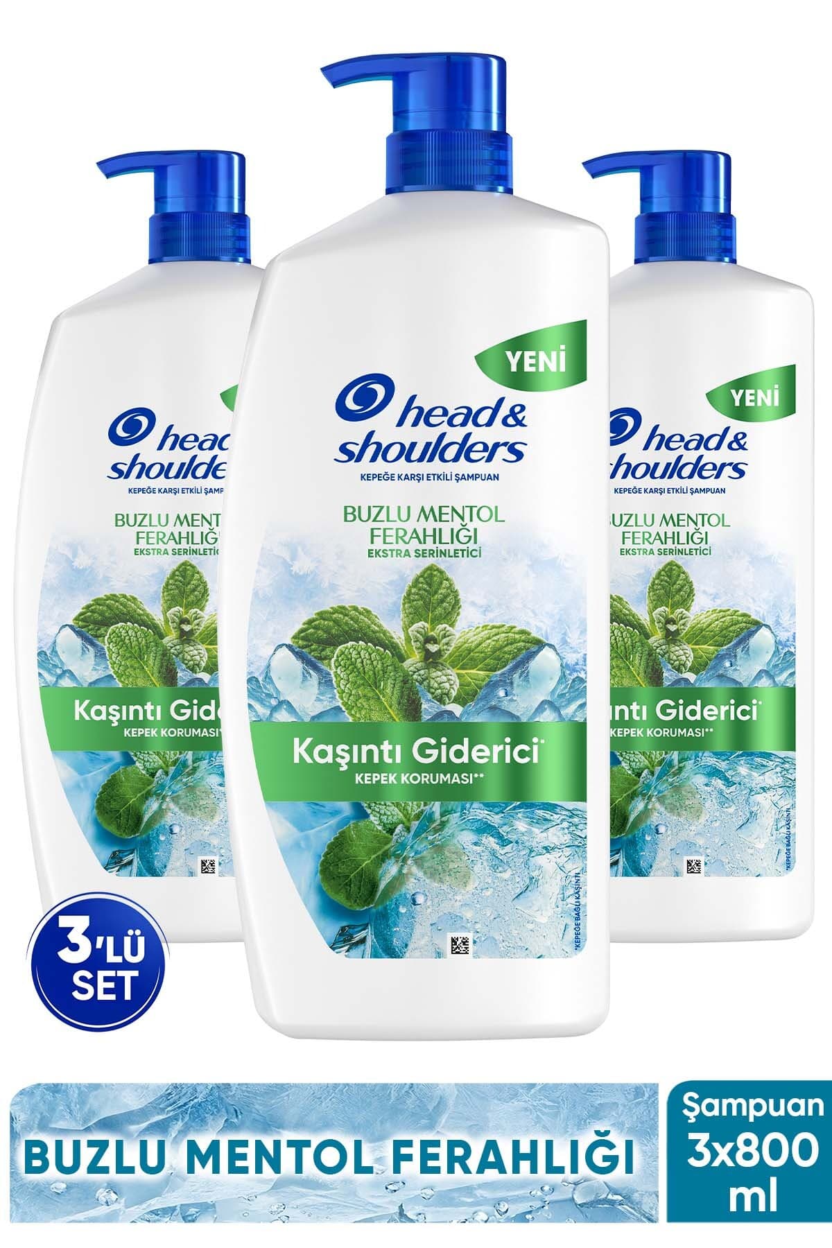 شامپو Head & Shoulders ضد خارش با حس خنکی منتول یخی 800 ml x 3 شامپو Head & Shoulders ضد خارش با حس خنکی منتول یخی 800 ml x 3