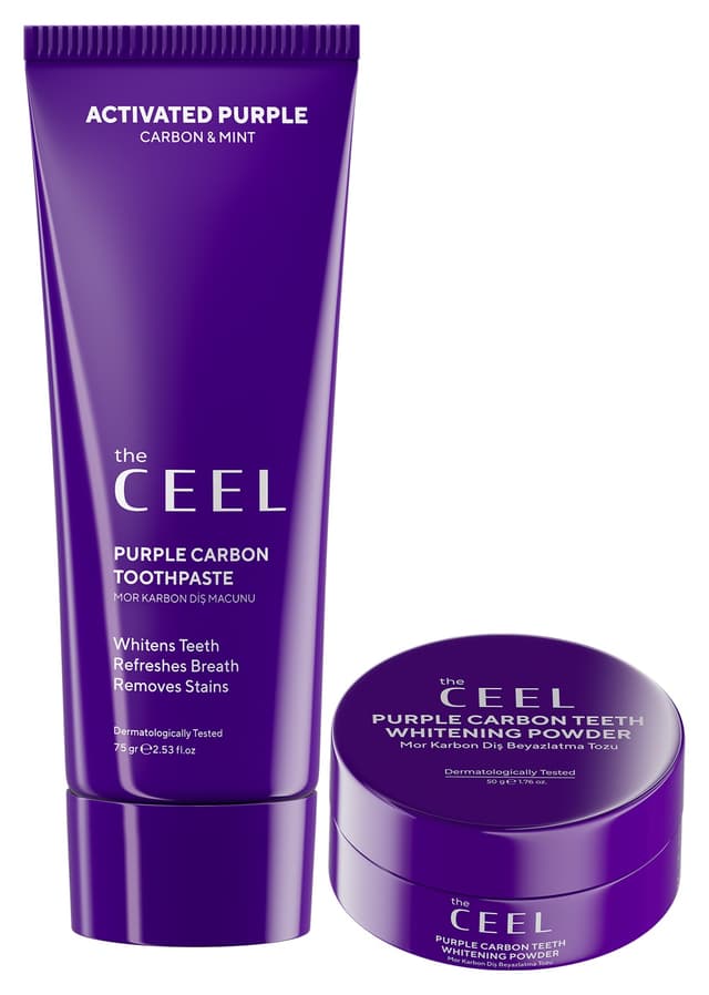 ست سفیدکننده دندان The Ceel زغال بنفش شامل خمیردندان 75 Gr و پودر دندان 50 Gr ست سفیدکننده دندان The Ceel زغال بنفش شامل خمیردندان 75 Gr و پودر دندان 50 Gr