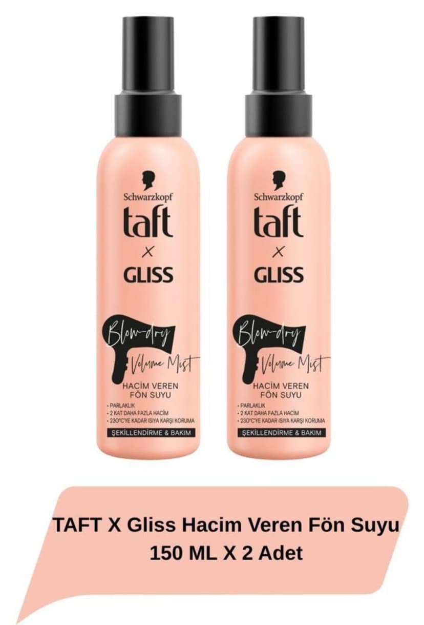 محلول حجمدهنده فون مو Taft X Gliss 2×150ML محلول حجمدهنده فون مو Taft X Gliss 2×150ML