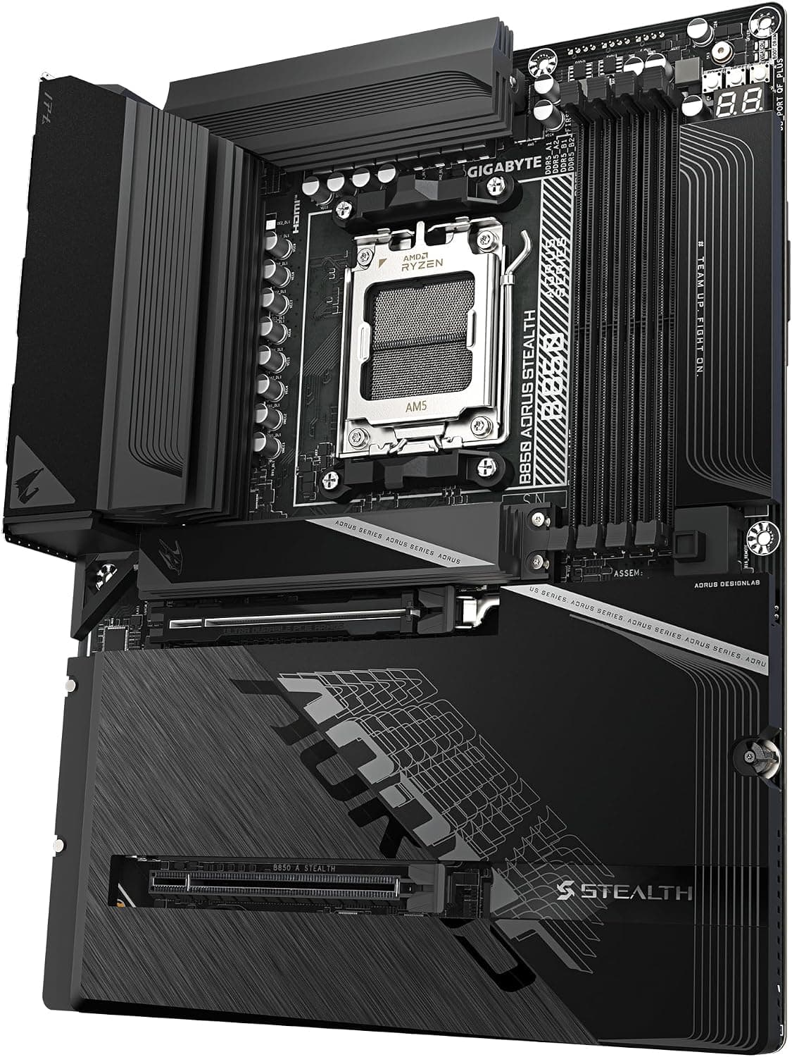 مادربرد GIGABYTE سوکت AM5 فرم فاکتور ATX چیپست B850 مدل A STEALTH مادربرد GIGABYTE سوکت AM5 فرم فاکتور ATX چیپست B850 مدل A STEALTH