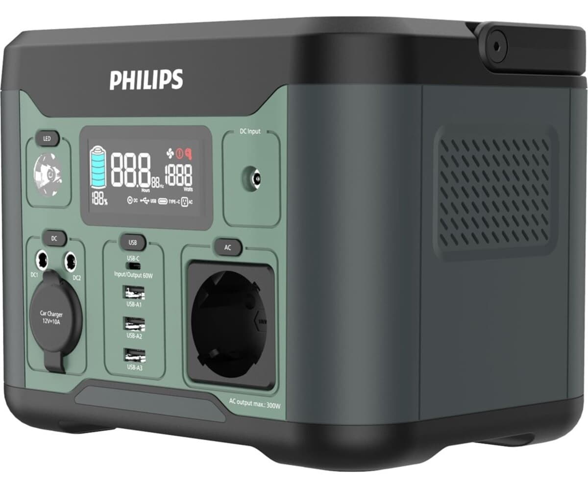 منبع تغذیه قابل حمل Philips مشکی خروجی AC/DC سازگار با 300W مدل DLP8091CB منبع تغذیه قابل حمل Philips مشکی خروجی AC/DC سازگار با 300W مدل DLP8091CB