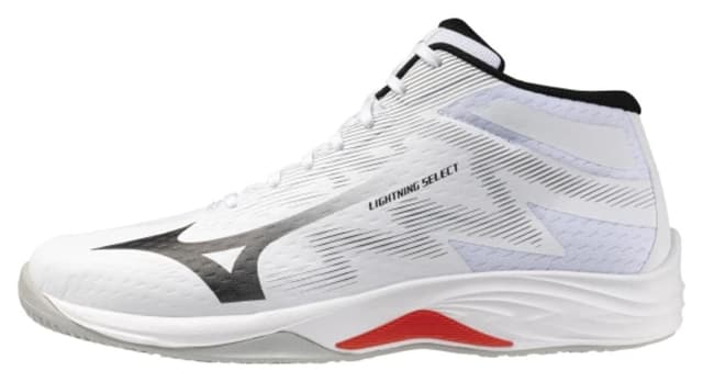 کفش والیبال یونیسکس Mizuno مدل Lightning Select MID سفید و مشکی کفش والیبال یونیسکس Mizuno مدل Lightning Select MID سفید و مشکی