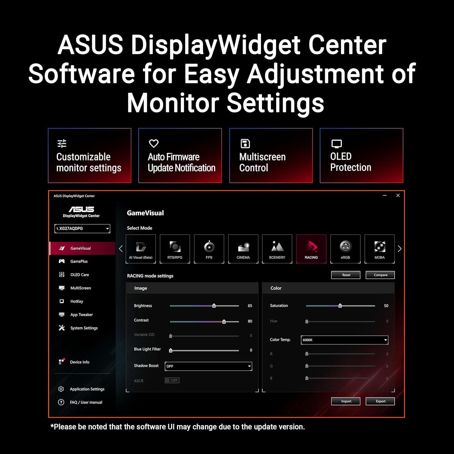 مانیتور گیمینگ ASUS ROG Strix 31.5 اینچ QD-OLED 4K مدل XG32UCDS مانیتور گیمینگ ASUS ROG Strix 31.5 اینچ QD-OLED 4K مدل XG32UCDS