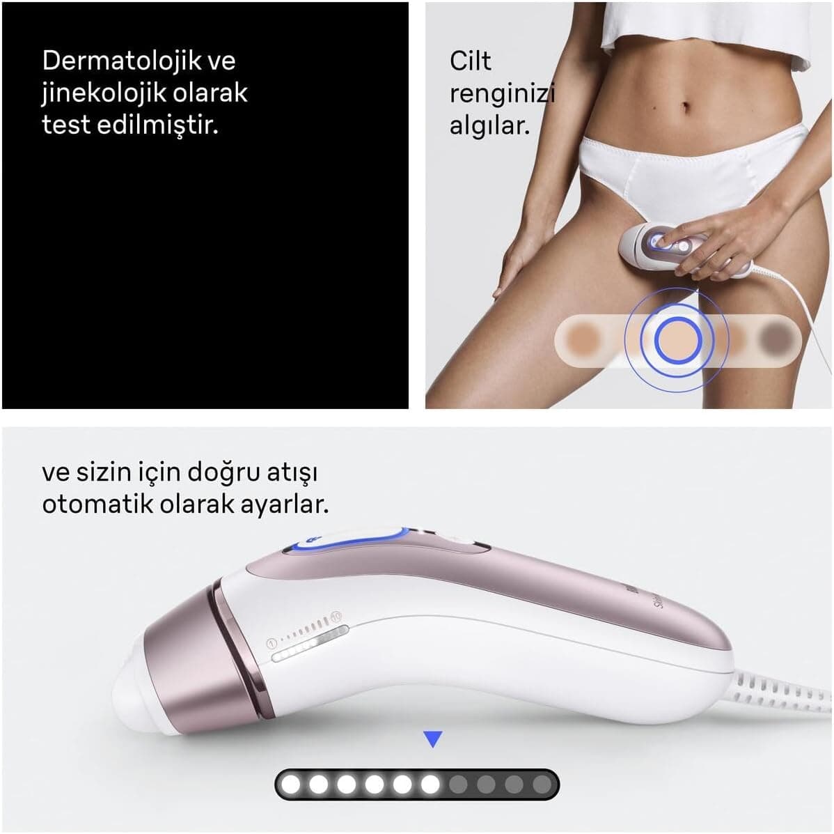 دستگاه هوشمند IPL موزدایی Braun Skin i·expert 7 مدل PL7431 سفید/برنزی دستگاه هوشمند IPL موزدایی Braun Skin i·expert 7 مدل PL7431 سفید/برنزی