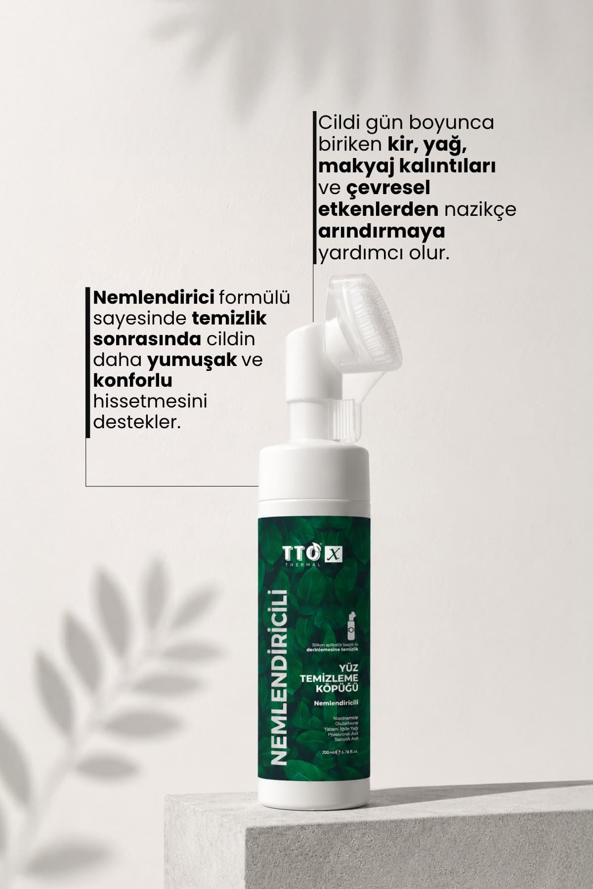 فوم شستوشوی صورت مناسب انواع پوست TTO مرطوبکننده حاوی اسید هیالورونیک 200 ml فوم شستوشوی صورت مناسب انواع پوست TTO مرطوبکننده حاوی اسید هیالورونیک 200 ml