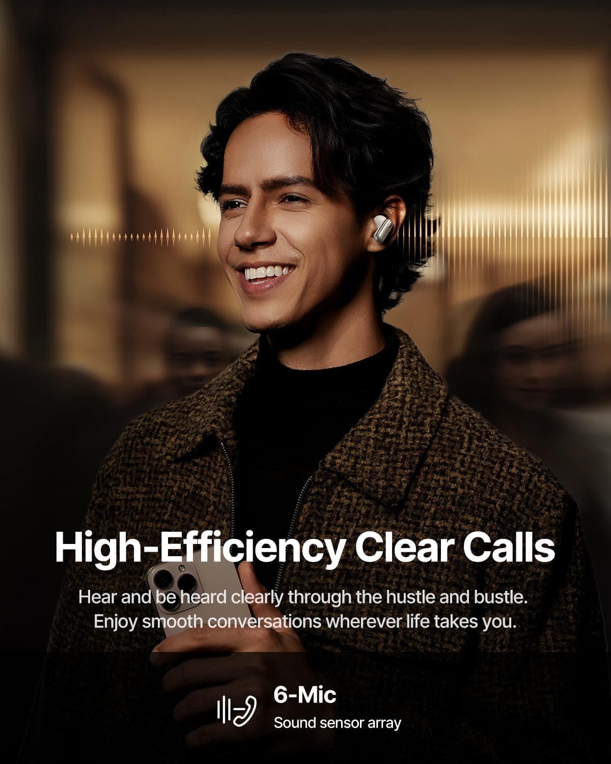 هدفون بلوتوث Baseus مجهز به ANC با فناوری صدای Bose، Dolby Audio و 6 میکروفون هدفون بلوتوث Baseus مجهز به ANC با فناوری صدای Bose، Dolby Audio و 6 میکروفون