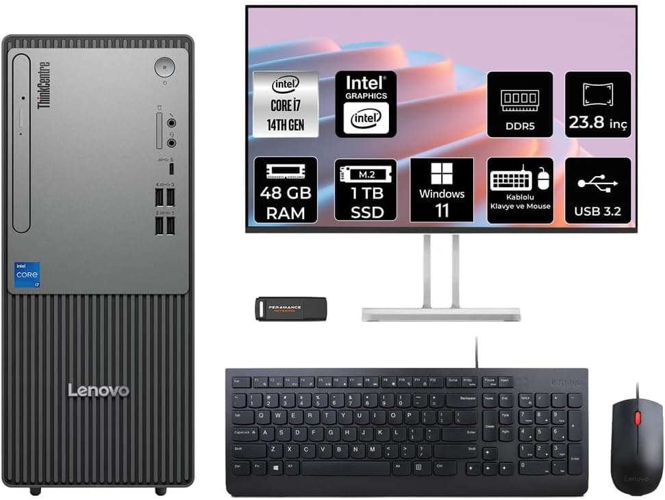 کامپیوتر رومیزی Lenovo ThinkCentre Neo 50T G5 به همراه مانیتور 23.8 اینچ کامپیوتر رومیزی Lenovo ThinkCentre Neo 50T G5 به همراه مانیتور 23.8 اینچ