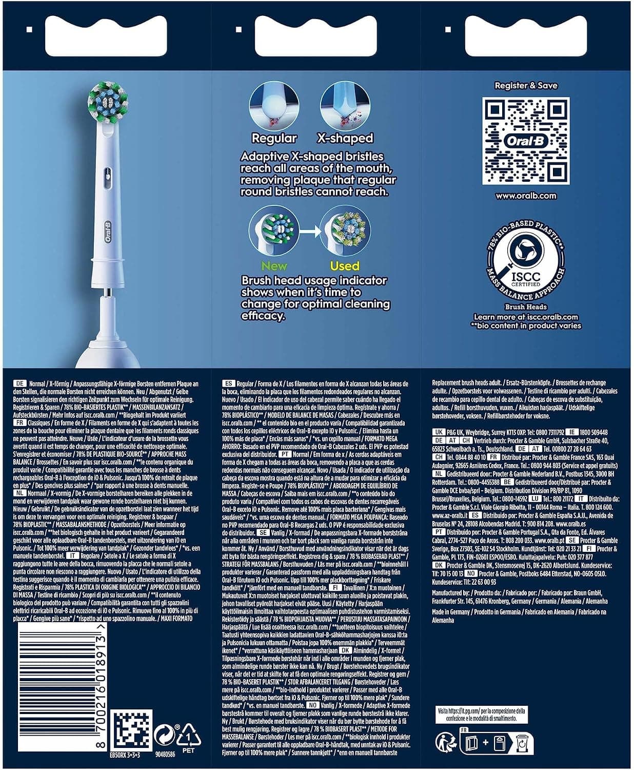 سری یدکی مسواک برقی Oral-B مدل Cross Action بسته 9 عددی سری یدکی مسواک برقی Oral-B مدل Cross Action بسته 9 عددی