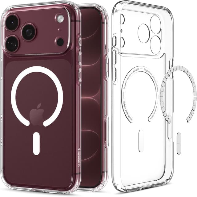 قاب گوشی Spigen Ultra Hybrid MagFit iPhone 18 Pro Max/17 Pro Max شفاف سفید قاب گوشی Spigen Ultra Hybrid MagFit iPhone 18 Pro Max/17 Pro Max شفاف سفید