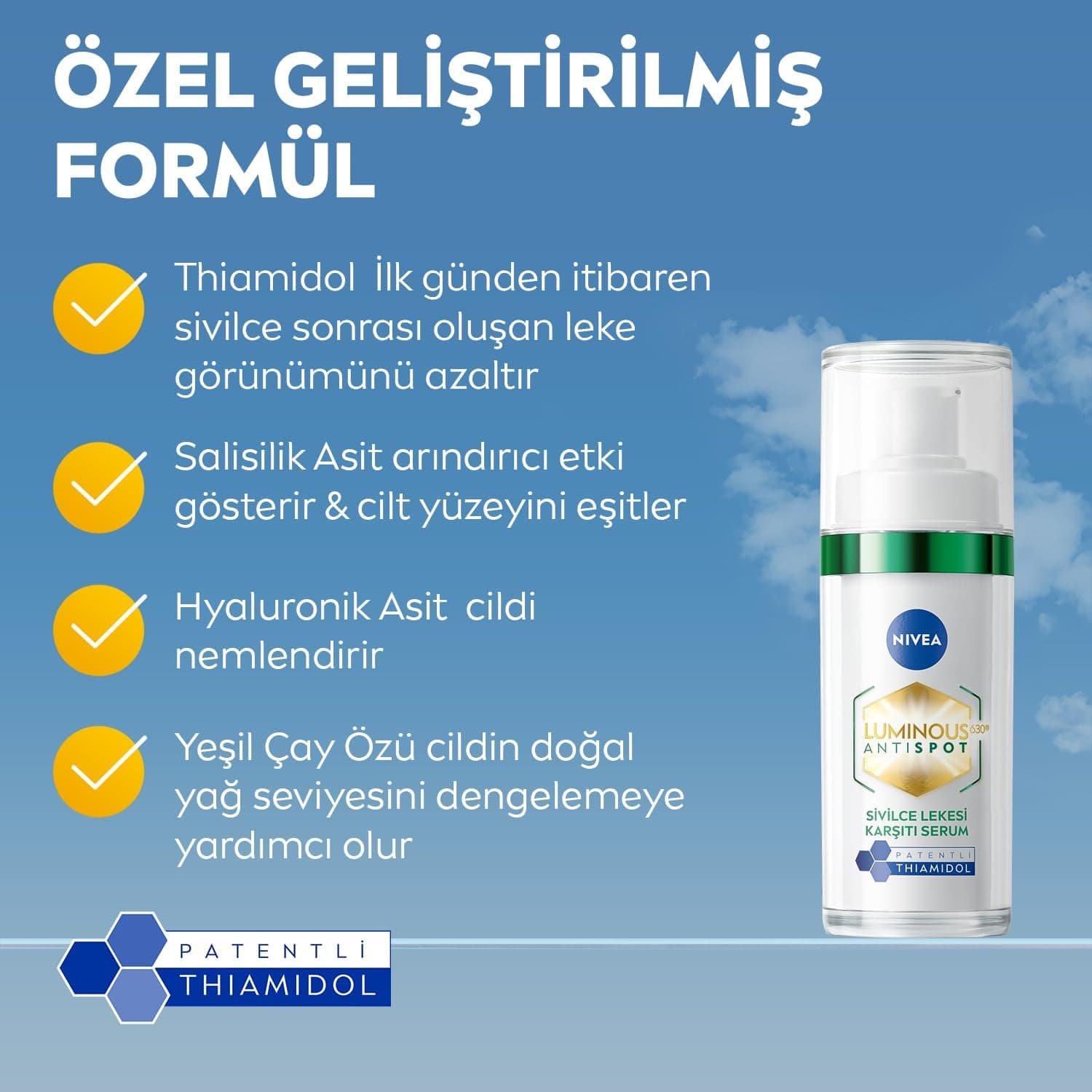 سرم ضد لک جوش برای پوست مختلط و چرب NIVEA Luminous630 حاوی اسید سالیسیلیک و اسید هیالورونیک 30 ml سرم ضد لک جوش برای پوست مختلط و چرب NIVEA Luminous630 حاوی اسید سالیسیلیک و اسید هیالورونیک 30 ml