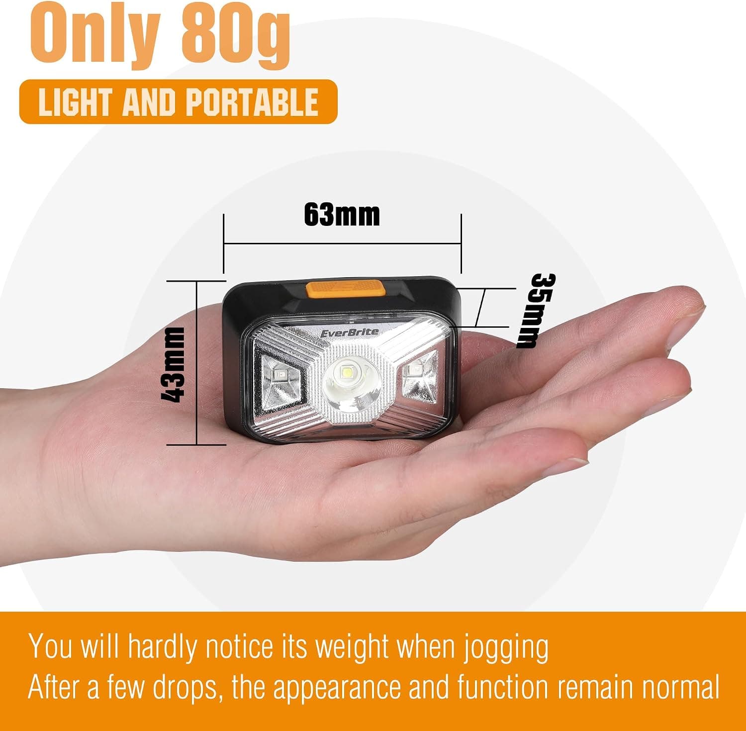 چراغ پیشانی EverBrite شارژی LED با روشنایی 250 لومن و 4 حالت چراغ پیشانی EverBrite شارژی LED با روشنایی 250 لومن و 4 حالت