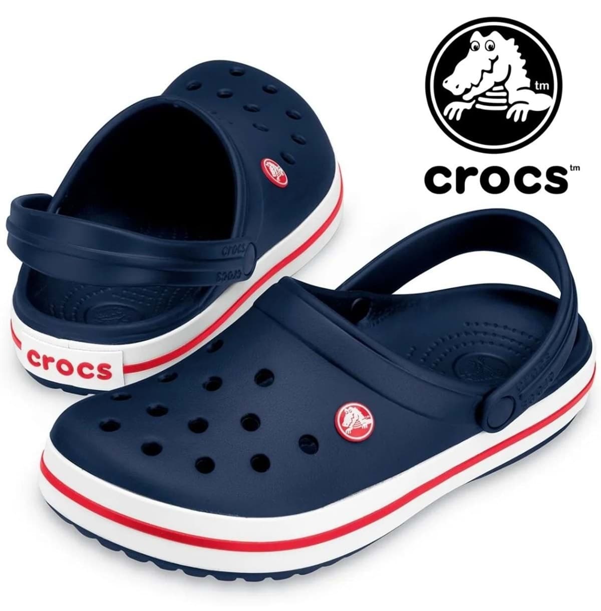 دمپایی زنانه Crocs سرمهای مدل Crocband 11016-410 دمپایی زنانه Crocs سرمهای مدل Crocband 11016-410