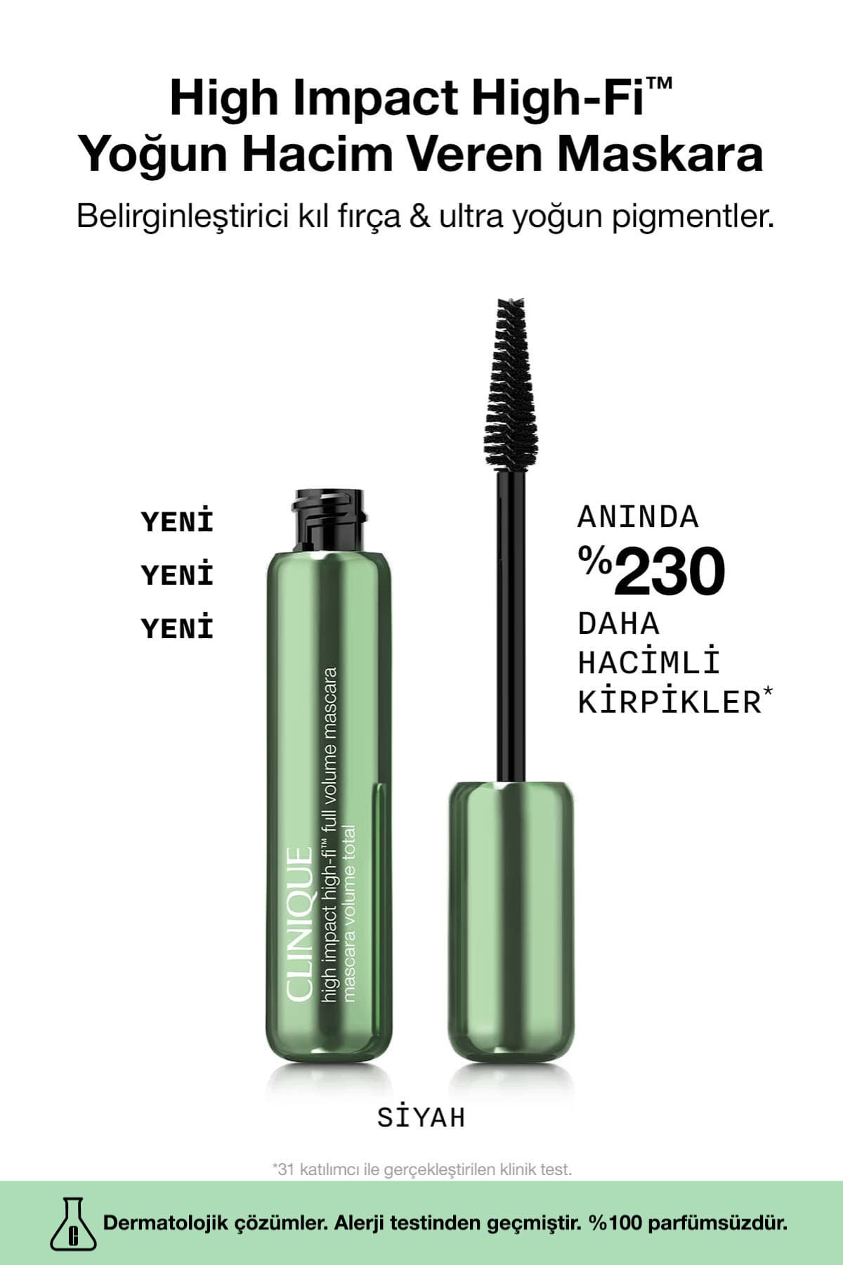 ماسکارا حجمدهنده Clinique High Impact High-Fi رنگ مشکی اولترا 10ml ماسکارا حجمدهنده Clinique High Impact High-Fi رنگ مشکی اولترا 10ml