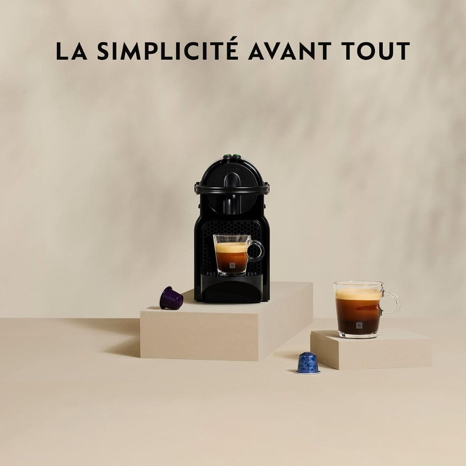 دستگاه قهوه ساز کپسولی Nespresso مدل EN 80.CW Inissia رنگ وانیلی کرمی دستگاه قهوه ساز کپسولی Nespresso مدل EN 80.CW Inissia رنگ وانیلی کرمی
