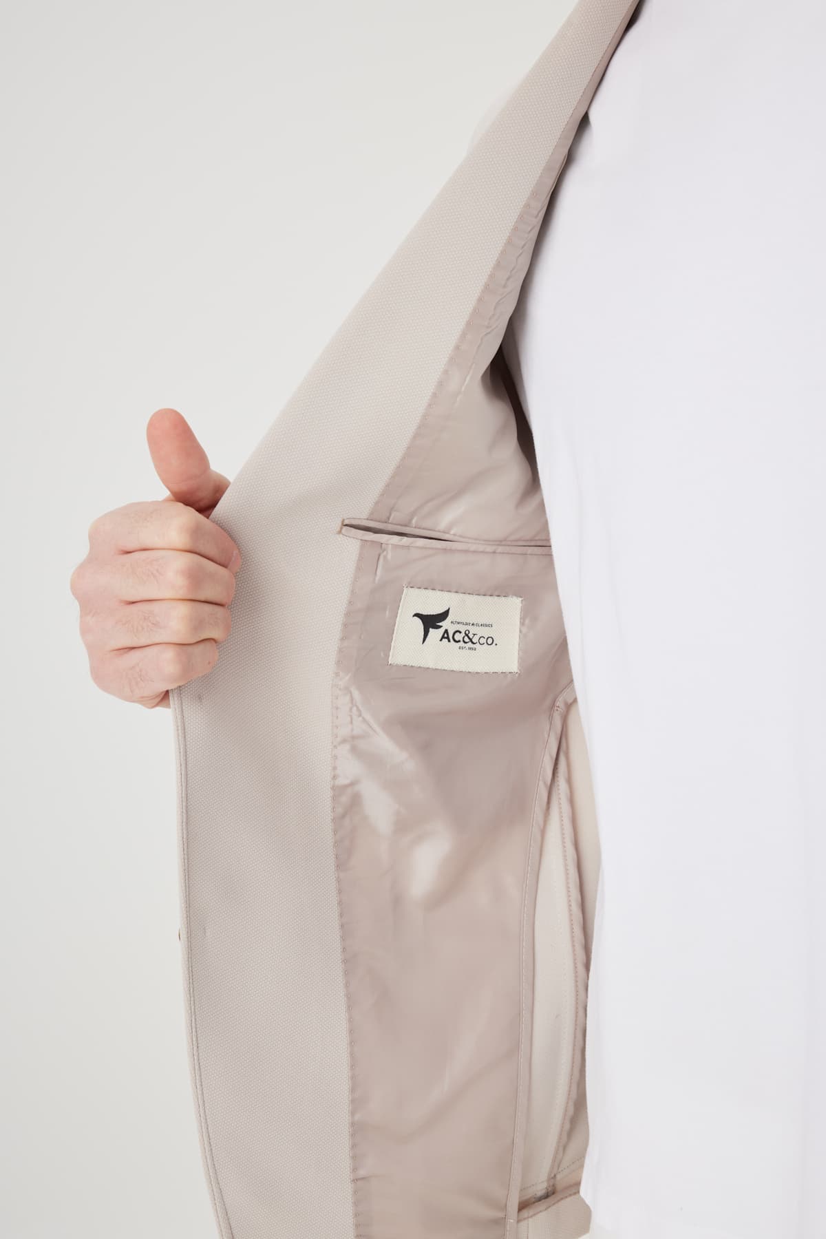 کت بلیزر مردانه AC&Co Altınyıldız Classics بژ Slim Fit Casual کت بلیزر مردانه AC&Co Altınyıldız Classics بژ Slim Fit Casual