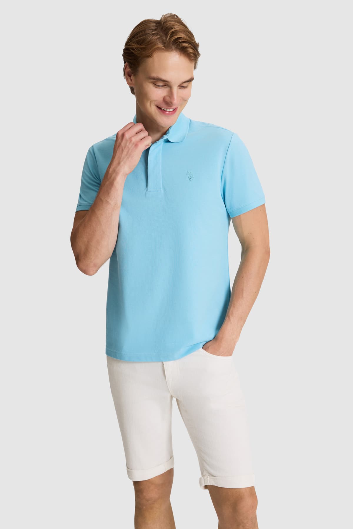 تیشرت مردانه U.S. Polo Assn. مدل 50327003-VR007 آبی ساده تیشرت مردانه U.S. Polo Assn. مدل 50327003-VR007 آبی ساده