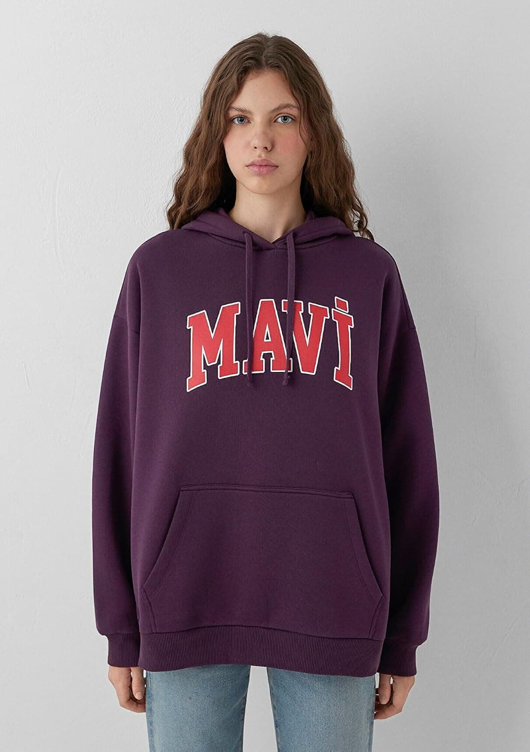 سوئیشرت زنانه Mavi کلاهدار بنفش با چاپ لوگو مدل 1600361-70635 سوئیشرت زنانه Mavi کلاهدار بنفش با چاپ لوگو مدل 1600361-70635