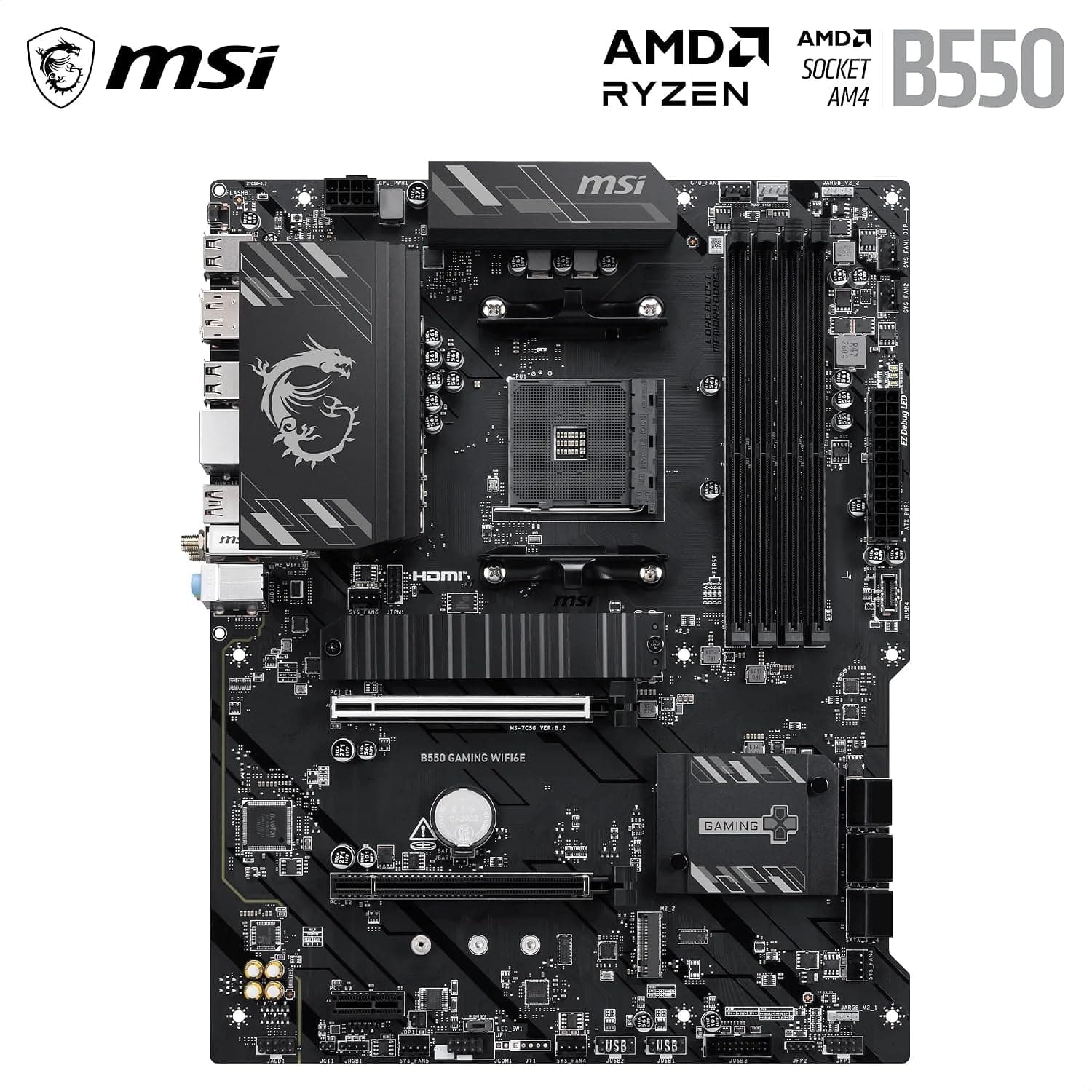 مادربرد MSI گیمینگ ATX سوکت AM4 مدل B550 WIFI6E مادربرد MSI گیمینگ ATX سوکت AM4 مدل B550 WIFI6E